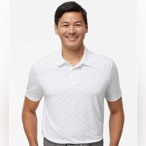 Adidas Primegreen Men's White/Grey‎ Pine Tree Polo Size XL